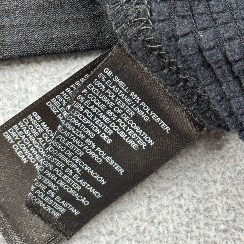 The North Face Jacket Men XL Black Grid‎ Fleece Full Zip Outdoor Mock Neck Logo